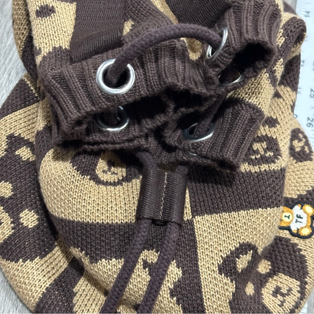 Teddy Fresh Knit Checkerboard Bear
Drawstring Backpack, GUC - Picture 8 of 9